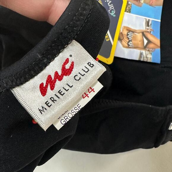 New Studded One Piece Meriell Club Collection Monokini Black, Italy, Size XL - Picture 9 of 11